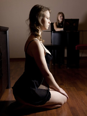 European gals Beata B and Viola Bailey remain alone in the hotel room