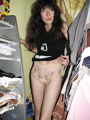 Slut mature wife showing her knickers and glimpse of vagina online