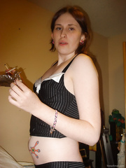 Hot gothic girl is getting naughty stripping naked masturbating oral