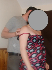 Pregnant wife with another man in home party private archive pics