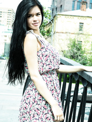 Juvenile Lalin Girl Carmen Summer lifts her costume for a hot in nature's garb upskirt