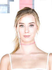 Solo model Haley Reed widens her legs in OTK socks and stiletto boots