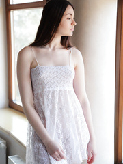  youthful Lukki Lima undressing to finger her bald muff to big O