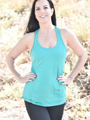 Desirable Kobe can't live without to show off her diminutive billibongs in public whilst jogging