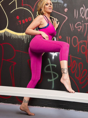 Breathtaking mother I'd like to fuck Julia Ann on her knees giving topless large dong POV oral pleasure