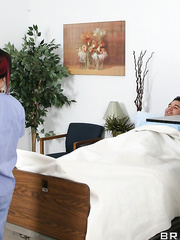 Hawt Avy Scott takes off uniform to make a jock hard in her fur pie