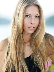 Golden-Haired glamour sweetheart Katherine A exposing petite legal age teenager whoppers outdoors