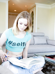 Small Lanna Carter receive her small twat permeated by stepdad's large darksome dick