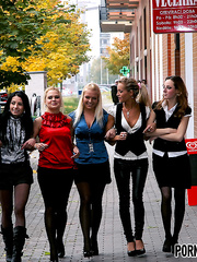 Pornstars head out for a night on the city with male strippers