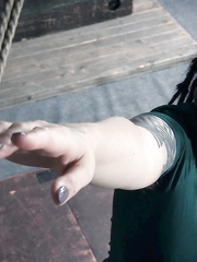 Alt model Luna Lavey is restrained in advance of undergoing compulsory masturbation