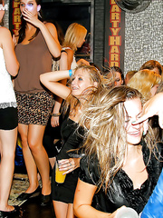 Lewd dilettante chicks getting pleasured at the hardcore sex party