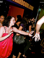 Foxy amateurs Gina Killmer & Leony Aprill are into drunk sex fuckfest in the club