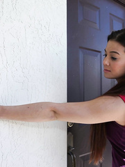 Dark Brown female Ryder Skye passes her lifeguard exam by fucking the instructor