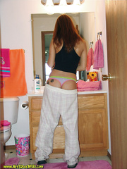 Dilettante babe Nikki Sims and her girlfriends pose in their underclothing