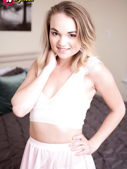 Cute white angel Madison Reese bonks a large darksome shlong in white nylons