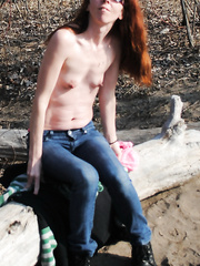 My little Sexy wife getting naked at the beach nude in public