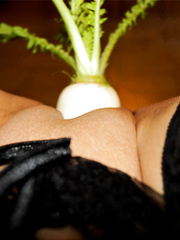 Sandra puts likes big things in her wet pussy she loves cucumbers big