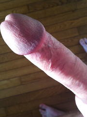 Pics of my rock hard cock just for you with precum oozing