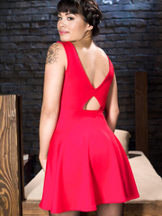 Oriental and Caucassian honeys disrobe previous to sex in a basement dungeon