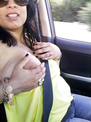 Indian 1st timer exposes a solitary nipp during solo act