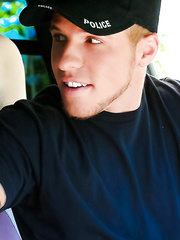 Brunette Hair Heather Vahn endures thrashing & eats cop cum to avoid speeding ticket