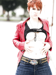 Redhead mother I'd like to fuck Lily Cade undressing to show off her fine scones and wet crack in jail