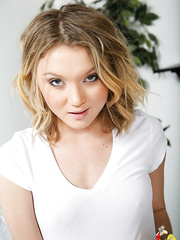 Miniature gal Kota Sky partakes on hardcore POV sex upon her daybed