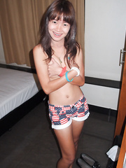 Oriental 1st timer with braces receives gangbanged by a sex tourist in POV mode