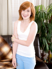 Natural redhead Sadie Kennedy is relieved of her raiment previous to licking a shlong