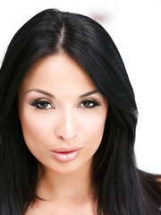 Breasty raven haired honey pleases a knob with a tit fuck and oral