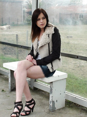 Broke legal age teenager angel acquires picked up and screwed for a free ride home