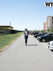 Strawberry golden-haired cutie acquires picked up and drilled by two lads in the forest