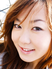 Hawt Japanese legal age teenager Yumi exposes her great love muffins and trimmed bawdy cleft