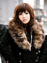 Cute Japanese legal age teenager Kurara models non naked indoors and outside