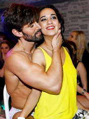 European females can't resist the hunky male strippers upright cocks