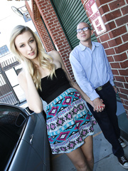 Thin blond wife Alexa Grace bonks a darksome bull to her cuckold's dismay