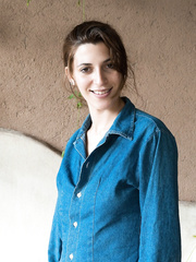 Saggy titted Johaquina disrobes in nature's garb for extraordinary closeup of greatly bushy bush