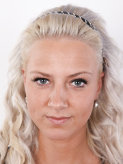 Golden-Haired gal Nikola takes a turn at being a exposed model by taking off her clothing