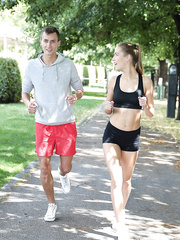 Brawny hotty Alexis Crystal can't live without a worthwhile fuck after a jog in the park