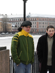 Redhead legal age teenager Katherin loses her virginity to two chaps at the same time