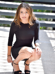 Cute legal age teenager beauty flashes upskirt booty previous to sweet her taut cum-hole