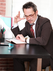 Brunette Hair college angel receives cum on her face after fucking her professor