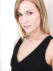 Filthy golden-haired non-professional removes her dark costume to pose in nature's garb for 1st time