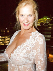 Older woman Molly mother I'd like to fuck works free of lace suit whilst smokin' and drinking