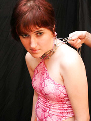 Redhead female is spanked after being overspread in candle wax