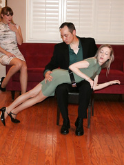 Leggy golden-haired Violet October has her in nature's garb wazoo spanked by Nikki Rouge's spouse