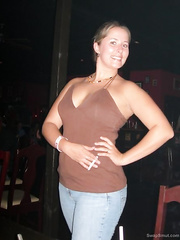 Sexy wife holiday snaps showing off her tight body and small tits