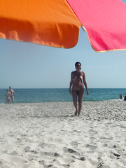 Spending the Day at a Nude Beach with Arya Taking Pics