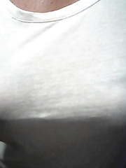 ready for a night out pointy nipples poking out of holes in top