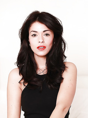 Dark Brown girl Ava Dalush positions in some very hot underware